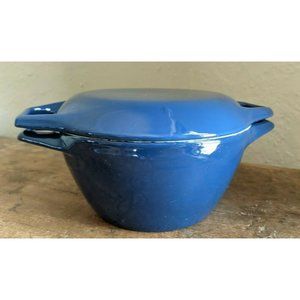 Sm Copco D-1 Denmark Blue Enamel Cast Iron Pot